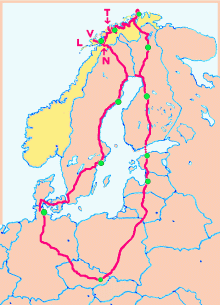 lut - Norsko   L - Lofoty   V - Vesteraleny   N - Narvik  T - Tromsø 