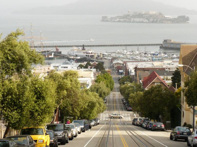 San Francisko - Hyde street, ostrov Alcatraz a 5 km vzdálený Ostrov Andìl  (Angel Island)