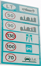 Lietuva - speed limits 2009