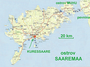 mapka ostrova Saaremaa