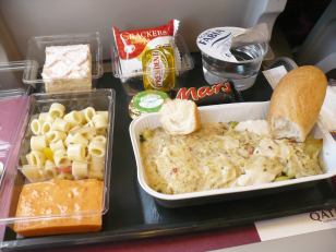 jídlo v letadle